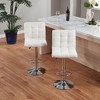 COMHOMA Bar Stools Set of 2/4,  Modern PU Leather Swivel Adjustable Counter Bar Stool - 3 of 4
