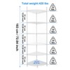 FONTOI 6 Tier Corner Wire Shelving Unit, Height Adjustable Storage Racks, Triangle Storage Display for Kitchen, Garage, White, 18"*72"*18" - 3 of 4