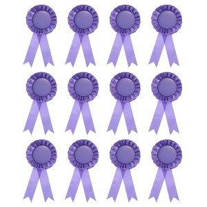 Unique Bargains Blank Rose Knot Award Ribbon for DIY Party Wedding Competition 12 Pcs - 1 of 4
