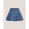 Mocamel  Denim High-Waist Pleated Skirts - 3 of 4