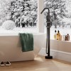 Freestanding Bathtub Filler with High-Flow Shower Mixer Valve - Floor Mounted Freestanding Tub Spout and Standing Shower Faucet System - 4 of 4