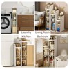 Plastic Storage Cabinet with Narrow Gap Storage Kitchen Organizer, Multi-Layer Storage Rack, Bathroom Storage Cabinet, Floor-Standing - 2 of 4