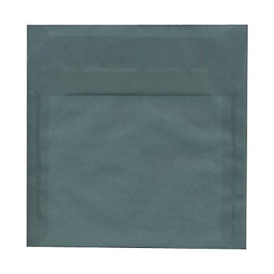 JAM Paper 8.5 x 8.5 Square Translucent Vellum Invitation Envelopes Ocean Blue PACV532I