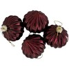 Northlight 4ct Shiny Maroon Onion Glass Christmas Ornaments 3" - 4 of 4