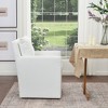 KINWELL 25" Performance Fabric Upholstered Rolling Dining Armchair - 3 of 4