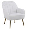 CAVINAS Accent Chair with Gold Legs and Adjustable Legs,Modern Arm Chair for Bedroom,Reading Room - 4 of 4