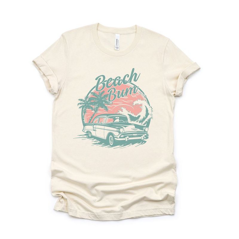 Simply Sage Market Women's Beach Bum Vintage Car Short Sleeve Graphic Tee, 1 of 5