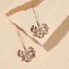 SOHI Women's California Gold Metallic Semi Flora Drop Earrings - 2 of 4