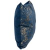 Northlight 17" Navy Blue and Gold Foil Crackle Square Velvet Throw Pillow - 3 of 4