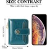 BEAFUP Women’s RFID Blocking Leather Wallet - Genuine Leather Small Bifold with Zipper Pocket & ID Window for Daily Use,Travel,Gift - 3 of 4
