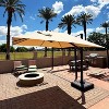 PURPLE LEAF 10/11/12ft Square Patio Umbrella with Base Large Outdoor Offset Umbrella 360-degree Rotation Cantilever Umbrella for Deck Backyard Pool - 2 of 4