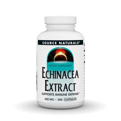 Echinacea Extract 500mg by Source Naturals, Inc.  -  200 Capsule