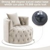 Bestier Swivel Barrel Chair Set of 2  Accent Chairs for Living Room Bedroom - 2 of 4
