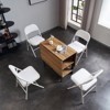 DOMETOUR 4pcs Elegant Foldable Iron & PVC Chairs for Convention & Exhibition White - 2 of 4
