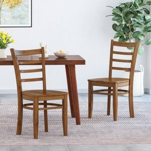Set of 2 Prestage Farmhouse Wooden Dining Chairs - Christopher Knight Home - 1 of 4