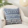 Saro Lifestyle Denim Delight Chindi Down Filled Throw Pillow, Blue, 20"x20" - image 3 of 3