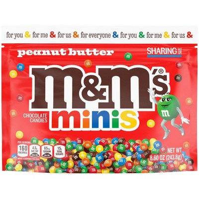 M&M's Minis Peanut Butter Milk Chocolate Candy - Sharing Size 8.6 oz
