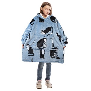 Catalonia Girls' Hoodie Sweatshirt, Oversized Wearable Fleece Pullover Boys, Gift Idea for Kids - 1 of 4