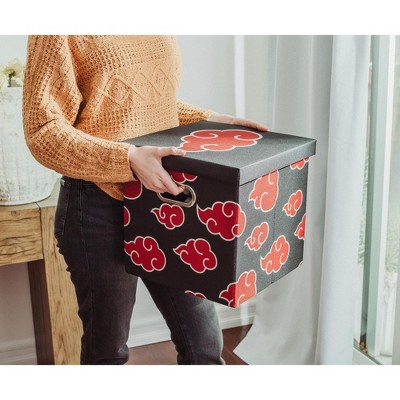 Naruto Shippuden Akatsuki Black and Red Fabric Storage Crate