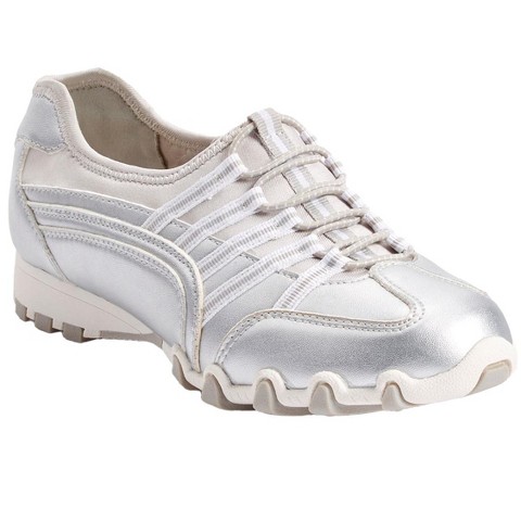 Женские кроссовки Comfortview CV Sport Tory Slip On Sneaker - 7 W, Silver (Wide Widths Available)