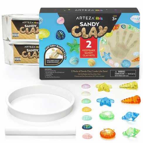 Arteza Kids Sandy Clay Keepsakes Kit - 19 Pieces