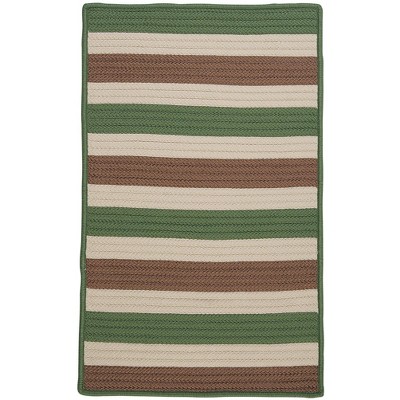 Colonial Mills Stripe It - Moss-stone 4 ft.x6 ft. Rectangle Rug Indoor/Outdoor 100% Polypropylene