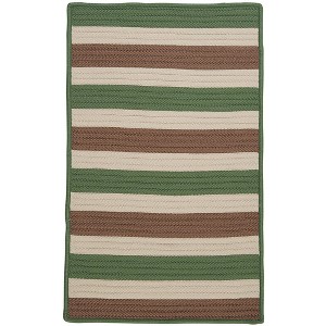 Colonial Mills Stripe It - Moss-stone 2 ft.x3 ft. Rectangle Rug Indoor/Outdoor 100% Polypropylene - 1 of 2