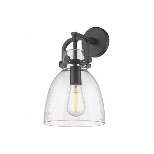 Innovations Lighting Newton Bell 1 - Light Sconce in  Matte Black - 1 of 2