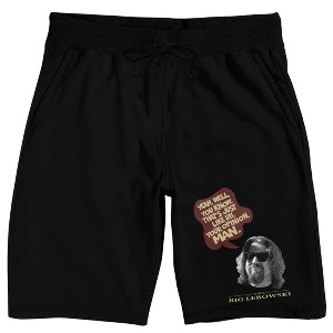 The Big Lebowski That's Just Your Opinion Man Men's Black Sleep Pajama Shorts - 1 of 4