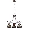 Chloe Lighting LIAISON Victorian-Style 3-Light Antique Dark Bronze Finish Mini Chandelier 25" Wide - 2 of 4