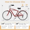 Docred Beach Cruiser Bike,24/26 Inch 7-Speed Adult Bicycle, Comfortable Step-Through Frame with Rear Rack, Classic City Cruiser - 4 of 4