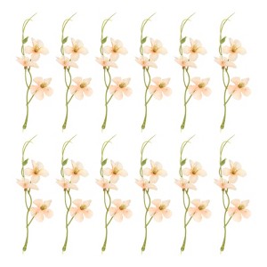 Unique Bargains Plastic Lifelike Appearance Decorative Artificial Orchid Flowers 12 Pcs - 1 of 3