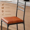 Bar Stools Set of 2/4, Faux Leather Bar Chair with Back, Thick Cushion, Upholstered Counter Height Bar Stools with Footrest for Kitchen Island - 4 of 4