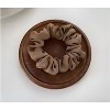 Kitcheniva Silky Satin Scrunchies 4 Pcs, Light Brown - 3 of 3