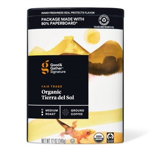 Signature Organic Tierra del Sol Medium Roast Ground Coffee - 12oz - Good & Gather™ - 1 of 3