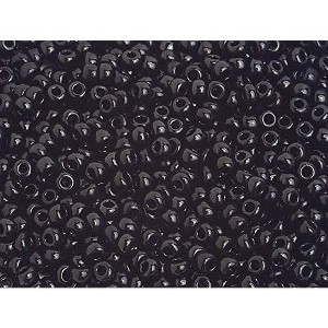 John Bead Czech Glass Seed Beads 8/0 (500g) Opaque Black - 1 of 2