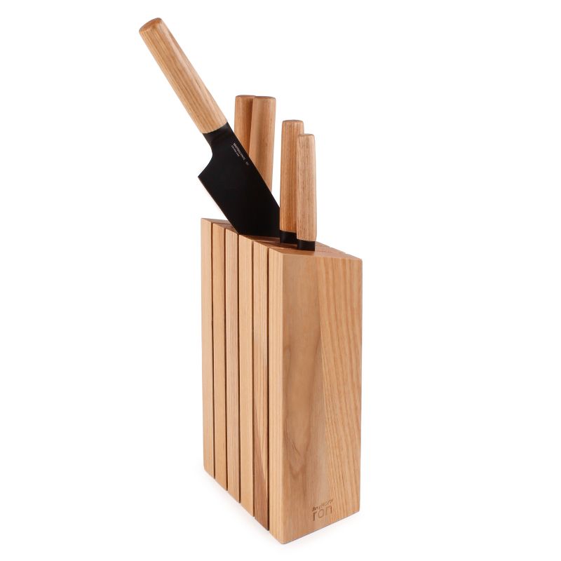 BergHOFF Ron 6Pc Knife Block Set, Natural Wood Handle, Brown, 5 of 11