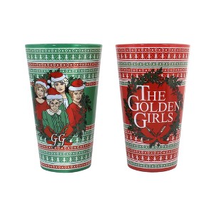 Just Funky The Golden Girls Holiday 16oz Pint Glasses | Set of 2 - 1 of 4