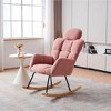 CAVINAS Teddy Upholstered Accent Chair with High Backrest,Modern Rocking Chairs with Pillow for Bedroom,Reading Room - 2 of 4