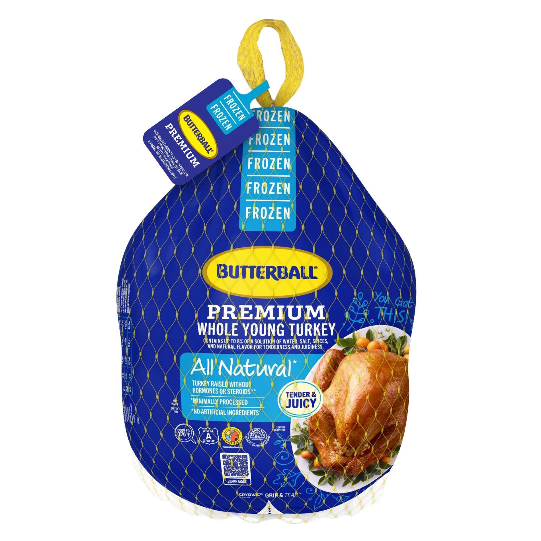 Butterball Premium All Natural Young Turkey - Frozen - 10-16lbs - price per lb