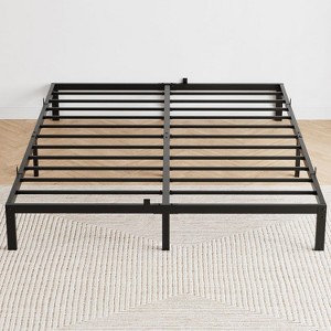 Metal Platform Bed Frame, 14' Bed Frame with Heavy Duty Slats Support, Strong Bearing Capacity Bed Frame with Under Bed Storage, No Box Spring Needed - 1 of 4