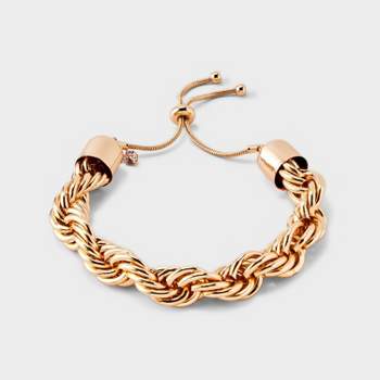 Pull Tie Rope Chain Bracelet - A New Day™ Gold