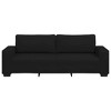 vidaXL 3-seater Sofa Black Polyester, metal, plywood, solid wood - 3 of 4