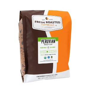 Fresh Roasted Coffee, Organic Peruvian Half Caf, Medium Roast Ground Coffee - 5lb - 1 of 4