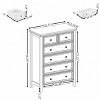 NicBex Round Handles Modern Storage Dresser with Drawers for Bedroom & Living Room - 3 of 4