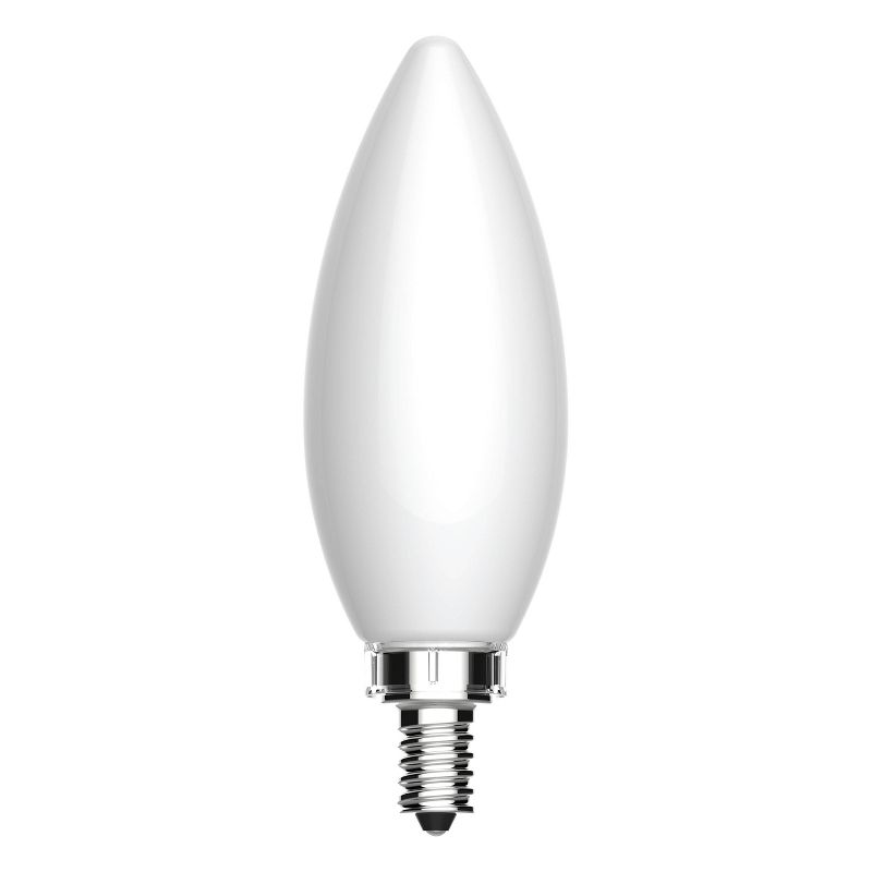 GE 2pk 8 Watts Soft White Candelabra Base Ultra Bright LED Decorative Light Bulbs, 4 of 8