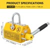 Magnetic Lifter, 880 LBS Capacity Steel Lifting Magnet with Release, Permanent Lift Magnets for Hoist,Used in Shop Crane, Lifting Plate Steel, Board - 3 of 4