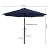 Hyleory 9FT Lighted Market Umbrella for All Seasons/ Size: 91.2" H x 108" W x 108" D - 4 of 4