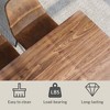 DOMETOUR 47" Modern Minimalist MDF Wood Color Dining Table, Black Legs, Computer desk, Office desk, Kitchen table for Home & Kitchen - 4 of 4