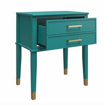 Emerald Green Westerleigh 31'' Wooden End Table with Storage